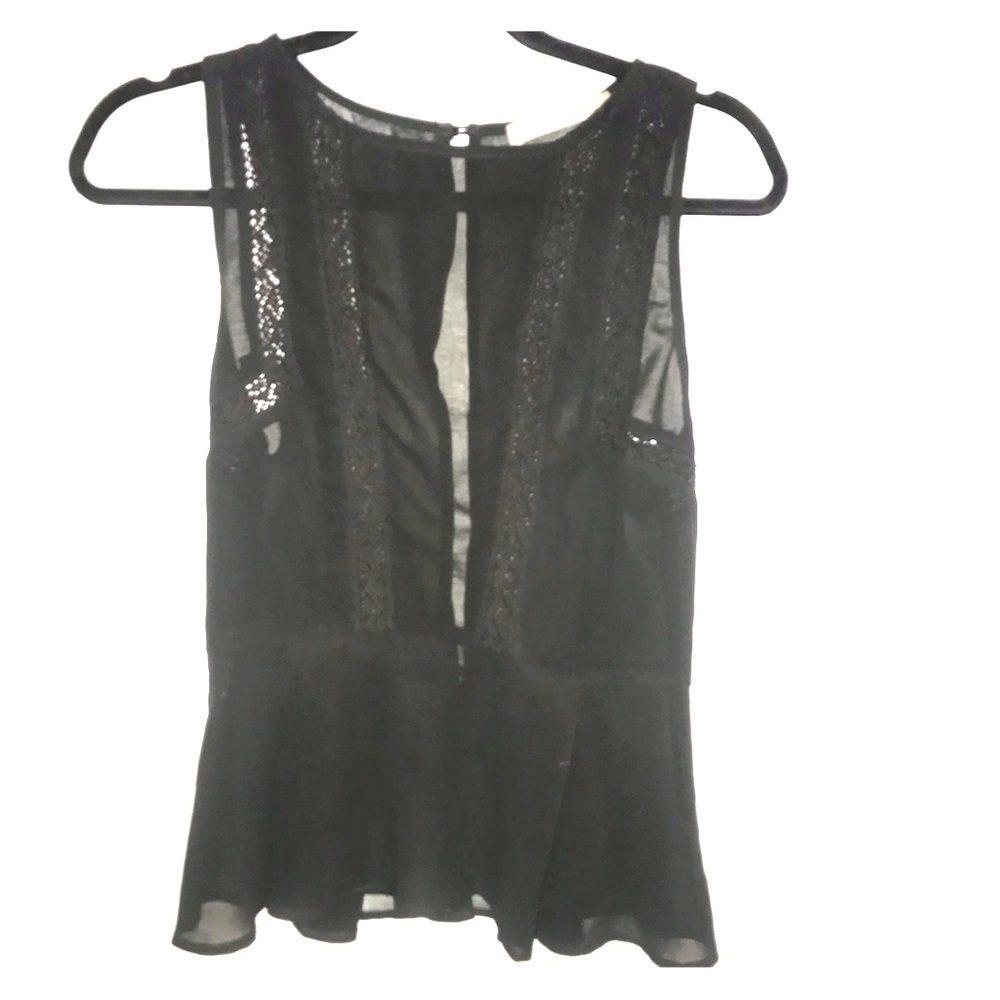 Black Sheer Boho Top